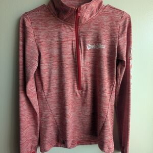PINK Victoria's Secret Utah Utes Red Space-Dye Quarter-Zip Pullover